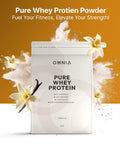 OMNIA Pure Protein Whey Powder Nutrition Low Carbs and Low Sugar Muscle Building Powder Over 22G Protein Per Serving 33 Servings - 1 KG - Vanilla