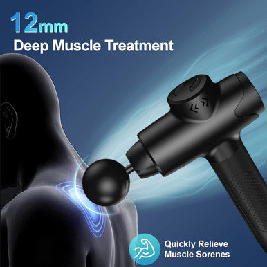 Massage Gun Deep Tissue, Quiet Percussion Muscle Back Neck Head Shoulder Body Hammer Massager For Athletes Pain Relief With 30 Speed Level
