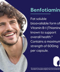 Bestvite Ultra Benfotiamine 600mg per Capsule (60 Vegetarian Capsules) No Stearates - No Silicon Dioxide - Vegan - Non GMO - Gluten - Maximum Strength Benfotiamine