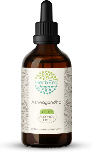 Ashwagandha B120 Alcohol-Free Herbal Extract Tincture, Super-Concentrated (Shui Qie, Indian Ginseng, Withania Somnifera) 4 fl oz