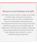 DERMA E Anti-Aging Regenerative Night Cream Firming Astaxanthin Moisturizer for Face Lightweight Overnight Anti-Wrinkle Cream with Jojoba Oil and Vitamin E, 2 oz