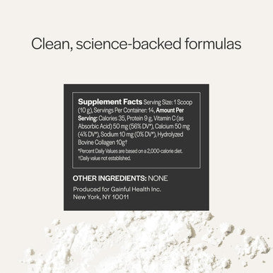 Gainful Performance Boost Collagen Peptides Powder With Vitamin C Skin Immune 20 Servings