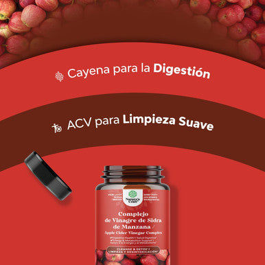Natures Craft C psulas de Vinagre de Sidra de Manzana para la Perdida de Peso ACV Suplemento Natural Quemagrasa Extra Potente Detox Puro para apoyar a la Digesi n