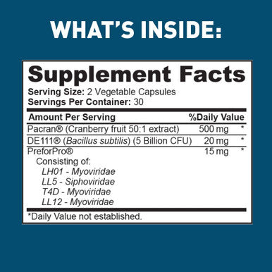 Dr. Tobias Probiotics for Women Supplement with Cranberry 60 Capsules