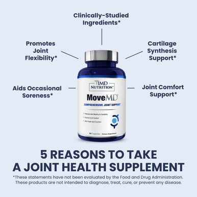 1MD Nutrition MoveMD Joint Health Supplement Doctor Formulated with Collagen Astaxanthin and More 60 Capsules 2Pack