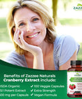 Zazzee Usda Organic Cranberry 25:1 Extract, 12,500 Mg Strength, 100 Vegan Capsules, Over 3 Month Supply, Standardized, Concentrat