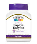Garden of Life Dr Formulated Digestive Enzymes With Papain Bromelain & 21St Century Papaya Enzyme Chewable Tablets Tropical 100 Count