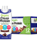 Orgain Organic Nutritional Shake Sweet Vanilla Bean Meal Replacement 16g Protein 11 Ounce 12 Count Grass Fed Clean Protein Shake Creamy Chocolate Fudge Meal Replacement 11 oz 12 Count