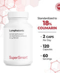 Supersmart Lymphatonic 40 mg Per Day Swelling Relief Melilotus Officinalis Extract 18 Coumarin Anti Inflammatory Supplement NonGMO Gluten Free 120 Vegetarian Capsules