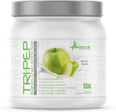 Metabolic Nutrition - TRIPEP - Tri-Peptide Branch Chain Amino Acid BCAA Powder Pre Intra Post Workout Supplement - 400 Grams (40 Servings)