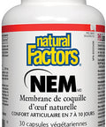Natural Factors NEM Natural Eggshell Membrane Promotes Joint Comfort and Flexibility 30 Capsules