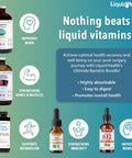 Liquidhealth Liquid Health Ultimate Bariatric Liquid Vitamin Supplement Bundle - Adult Daily Bariatric Multivitamin with Iron Calcium Magnesium Vegan Vitamin D3 & Organic B12 - Bariatric Surgery Must Haves