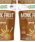 Health Garden Monk Fruit Sweetener, Golden - 16 Oz. x 12, Non-GMO, Gluten Free, Ideal Powdered 1:1 Sugar Substitute in Resealable Bag, Kosher, Keto Friendly Sugar Alternative (1 Lb. Pack of 12)