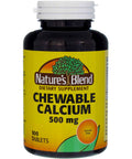 Nature's Blend Calcium Chewable Bavarian Cream 500 mg 100 Tabs