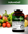 2 Pack NatureBell Cissus Quadrangularis Capsules 1000mg Per Serving 180 Capsules Per Bottle Premium Cissus Capsules Support Joint Tendon Bone Skin Hair and Cartilage No GMOs