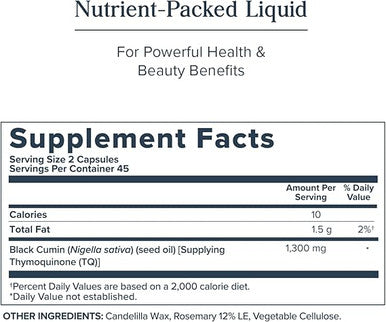 Heritage Store Black Seed Oil 650 Mg, 90 Count