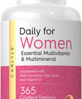 Women S Multivitamin | 365 Tablets | Vitamin And Mineral Supplement | Non-Gmo, Gluten Free | By Carlyle