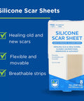 Rite Aid Silicone Scar Sheet 8 Count, Soften And Flattens Scars Resulting From Surgery, Injury, Burns, C-Section And More