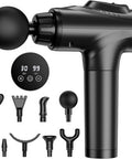 Massage Gun, Muscle Massage Gun For Athletes Handheld Electric Deep Tissue Back Massager, Percussion Massage Device For Pain Relief With 30 Speed Levels 9 Heads