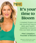 Bloom Nutrition Superfood Greens Powder Digestive Enzymes with Probiotics and Prebiotics Gut Health Bloating Relief for Women Chlorella Green Juice Mix with Beet Root Powder 25 SVG Peach