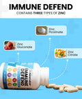 Immune Defense Support Supplement 8 in 1 w/Zinc 50mg Quercetin, VIT C 1000mg, Vitamin D3 5000 IU, Elderberry, Turmeric Curcumin, Ginger, Echinacea - Immunity System Booster Vegan - 60Ct