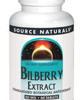 Source s Bilberry Extract 50 mg Standardized Botanical Antioxidant - 60 Tablets