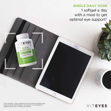 Viteyes Tear Support Eye Soothing Blend Dietary Supplement for Occasional Dry Eye 90 Softgels