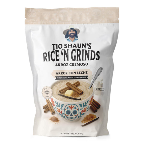 Pride Foods El Especial del TÃ­oShaun Rice 'N Grinds Arroz Cremoso - Gluten-Free, Vegan-Friendly, Hot Rice Breakfast Cereal, Quick & Easy Hot Meal, Low-Fat Comfort Food, Arroz Con Leche