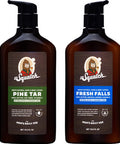Men's Natural Lotion by Dr. Squatch - Non-Greasy Men's Lotion - 24-hour moisturization hand and body lotion - Made with Shea Butter, Coconut Oil, and Vitamin E - Pine Tar and Fresh Falls (2 Pack)