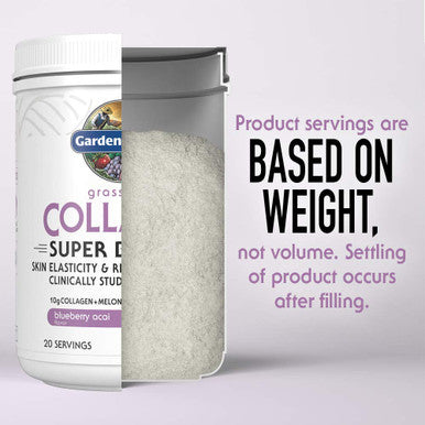 Garden of Life Grass Fed Collagen Super Beauty Powder - Blueberry Acai 20 Servings Collagen Powder For Women Skin Hair Nails Joints Collagen Peptides Powder Collagen Protein Collagen Supplements