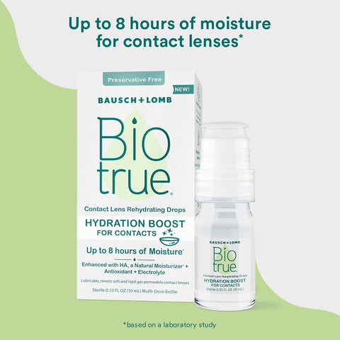 Biotrue Hydration Plus Contact Lens Solution + Hydration Boost Rehydrating Contact Lens Drops