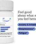 Genexa Stress for Adults | Anxiety Relief & Fatigue Remedy | Soothing Natural Vanilla & Lavender Flavor | Gluten & Non-GMO | Homeopathic Remedy Made Clean | 60 Chewable Tablets