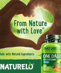 NATURELO One Daily Multivitamin for Men - with Vitamins & Minerals + Organic Whole Foods - Supplement to Boost Energy, General Health - Non-GMO - 180 Capsules