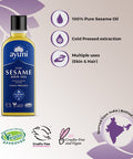 Ayumi Pure Sesame Seed Oil, Contains Vitamin E Which Protects Skin Cells From Damage, Packed With Antioxidants That Fight Build-Up of Chemicals - 2 x 150ml