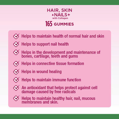 Nature's Bounty Hair Skin & Nails W/Collagen 165 Gummy