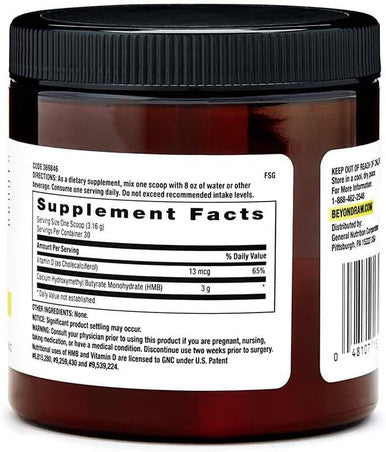 BEYOND RAW Chemistry Labs HMB Powder | Increase Performance | 30 Servings