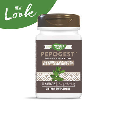 Nature'S Way Pepogest Peppermint Oil, Soothes Occasional Gastrointestinal Discomfort*, 60 Softgels