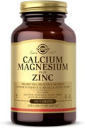 Solgar Calcium Magnesium Plus Zinc, 100 Tablets - Promotes Healthy Bones And Teeth - Supports Nerve & Muscle Function - Non Gmo, Vegan, Gluten Free, Dairy Free, Kosher, Halal - 33 Servings