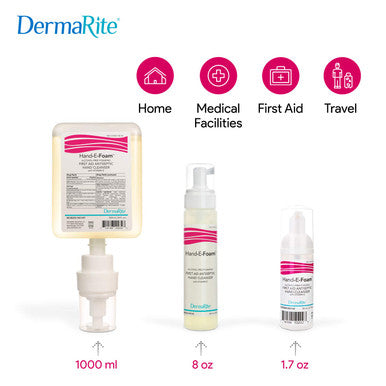 HandEFoam Alcohol Free Foaming Hand Sanitizer Travel Size 1.7 Ounce Vitamin E Enriched Moisturizing Formula No Rinse Non Drying Non Sticky Foam Hand Soap First Aid Antiseptic Cleanser