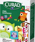 Curad Bandages Owls 6 boxes of 20 120 Piece Assortment