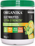 Organika Electrolytes Extra-Strength Powder- Lemon Lime- High In Sodium For Sport Recovery & Electrolytes + Enhanced Collagen- Strawberry Peach Flavour- Sugar- Hydration + Protein