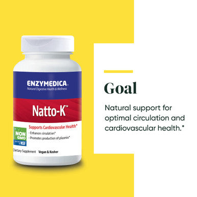 Enzymedica, Natto-K, Enzyme Support, 90 Capsules