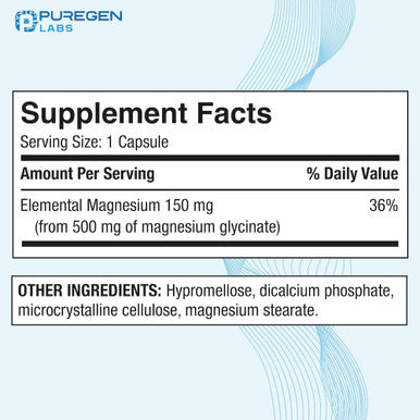Magnesium Glycinate 500Mg [High Potency] 120 Veggie Caps, Chelated For Superior Absorption, Non-Gmo, No Gluten And Dairy, Supports Muscle, Joint, And Heart Health