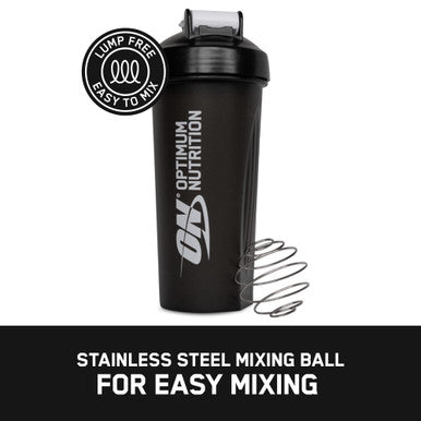 Optimum Nutrition On Shaker Mixing Ball Bpa And Dehp Black 600 Ml