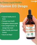 Liquidhealth Liquid Vitamin D3 5000 IU Organic Vitamin D Liquid Drops Adults & Kids Vegan Liquid Vitamin D for Immune Support Bone Health Mood Support