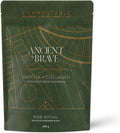 Ancient + Brave Matcha + Collagen 150G Pouch - Lion'S Mane Mushroom Powder For Mental Clarity - Hydrolysed Collagen Peptides - For Skin, Hair & Nails - Organic Matcha Tea, Mct Oil, Moringa & Cinnamon