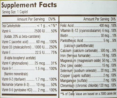 Mason Vitamins Women's Daily Formula Caplets, 90 Count