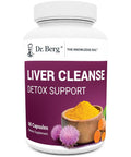 Dr. Berg's Liver Cleanse Detox & Repair Capsules - Liver Support Supplement with Milk Thistle, Ox Bile,Turmeric and Other Unique Liver Care Nutrients - Herbal Liver Health Formula 60 Caps