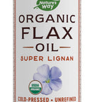 Nature'S Way Organic Flax Oil Super Lignan, Cold-Pressed, And Unrefined, 24 Fl Oz