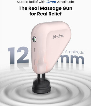 Bob And Brad Air 2 Mini Massage Gun 12Mm Amplitude With 4800 Mah Battery, Portable Deep Tissue Percussion Muscle Massage Gun With Type-C Charging For Muscle Pain Relief, Pink, Fsa And Hsa Eligible